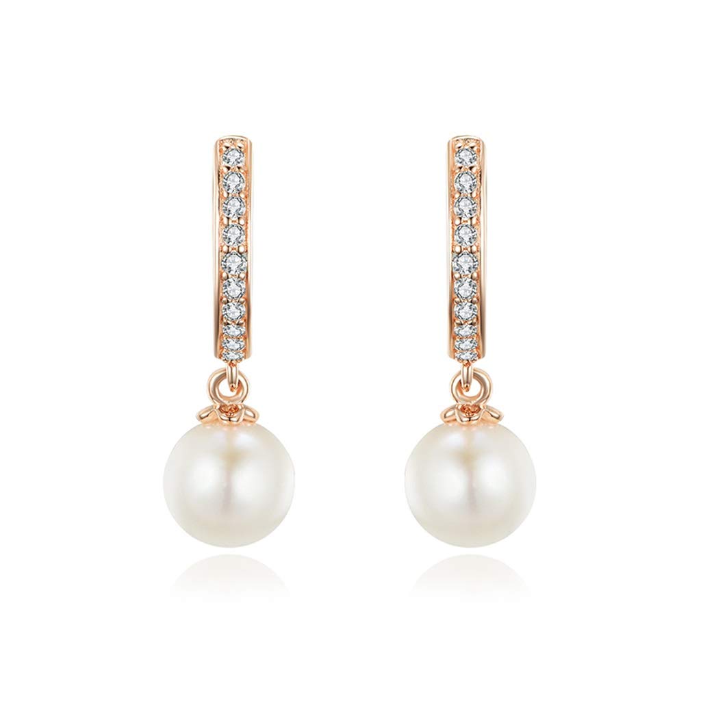 Boucles d'oreilles perles argent sterling femme pendantes et longues tendance