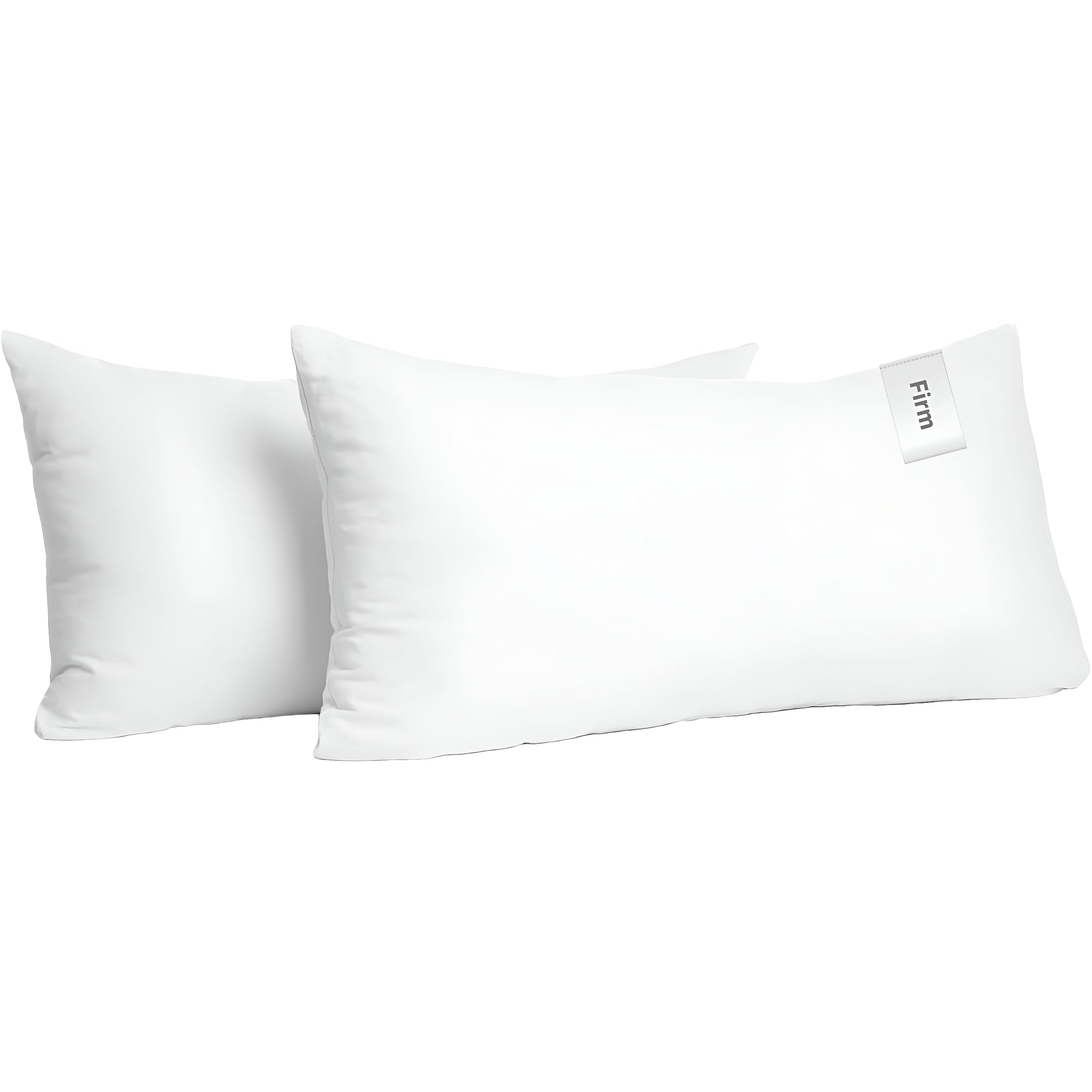 Digital Decor 100% Cotton Hotel Pillows, U.S. Made Hypoallergenic Pillows with Down Alternative Fiber Fill for Side & Back Sleepers, Set of 2, Three Comfort Levels, (Soft, Medium, Firm) Medium