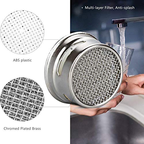 Boetoadg M24 4Pcs Faucet Aerator, 2 Packs Of Aerator Filter Replacement Parts, With Brass Housing 15/16 Inch 24Mm External Thread Aerator Faucet Filter, With Gasket, For Kitchen And Bathroom thumb #2