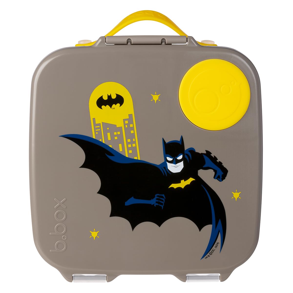 b.box Batman Lunchbox | Large Bento Box with 4 Compartments (2 Leakproof), Removable Divider, Gel Cold Pack | Ideal for School | from 3+ | 2L Capacity — image 1