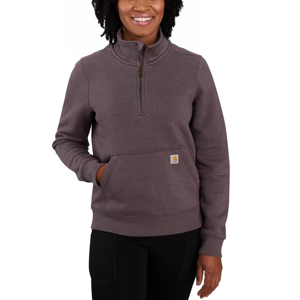 Women's Relaxed Fit Midweight Half Zip Sweatshirt