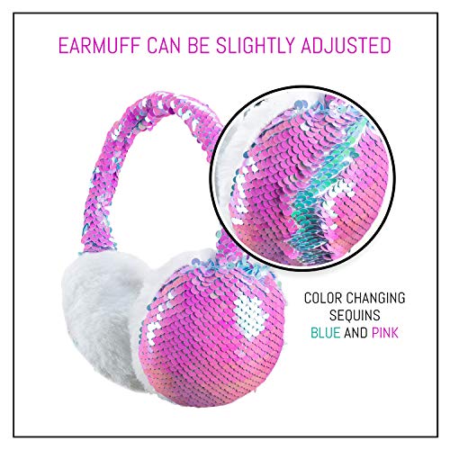 PEAK 2 PEAK Girls Earmuff and Convertible Fingerless Gloves Cold Weather Set3