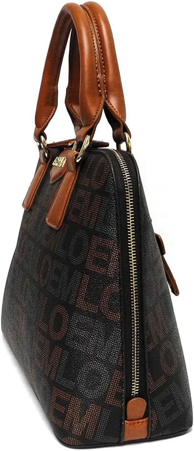 LOEM Designer Inspired Classic Signature Print Trapezoid L Wallet Shoulder Bag