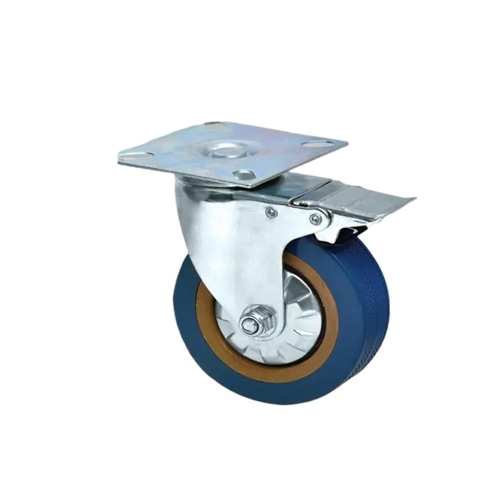 Mxxdmopd 5V 1 Piece 4 Inch Pvc Swivel Wheel Flat Bottom Industrial Caster Trolley Refrigeration