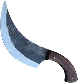 Armory Replicas™ - Upswept Forged Full Tang Deer Nation Skinning Knife – Premium Forged Steel Blade, Textured Stone Finish, and Comfortable Wood Handle - Armory Replicas