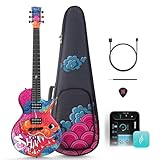 Enya Electric Guitar Shinichi Kobayashi Signature Loong Nova Go Sonic Smart Electric Carbon Fiber Guitarra with 10W Wireless Speaker, All-in-One Portable Rig for Street Performers & Home Studios