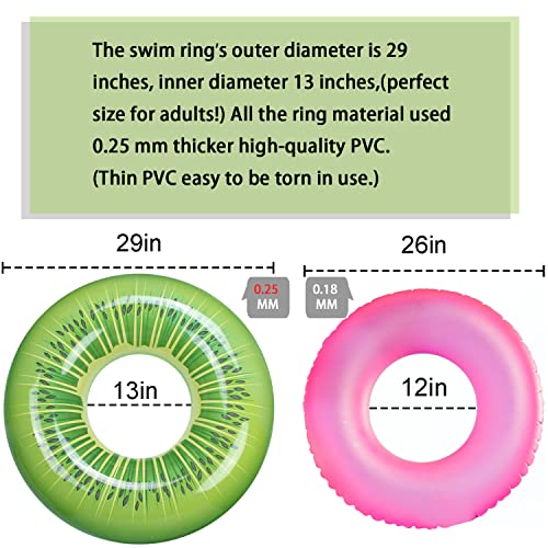 Finduwill SR0006-01 6 Pack Pool Floats Kids, Pool Swim Tubes Rings thumb #8