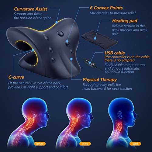 EXQUISLIFE Neck and Shoulder Relaxer, Cervical Traction Device for Muscle  Tension Relief, Neck Stretcher for TMJ Pain Relief and Cervical Spine