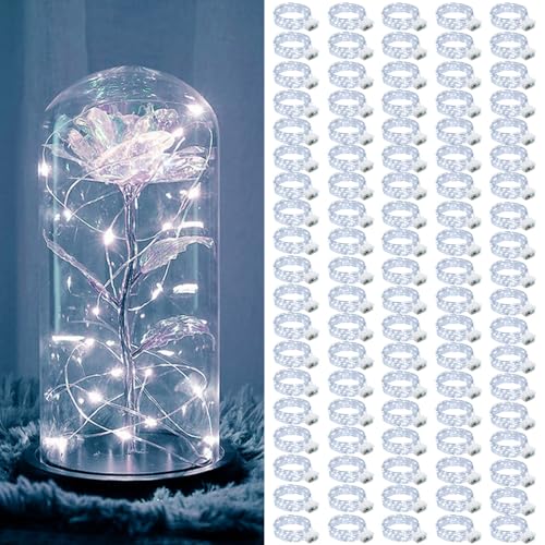 ZGWJ 100 Pack Fairy Lights Battery Operated, 7ft 20 Mini