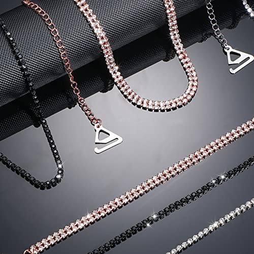Satinior JO-SATINIOR-224552 3 Pairs Rhinestone Bra Strap Adjustable Invisible Shoulder Strap Nonskid Lingerie Strap thumb #6