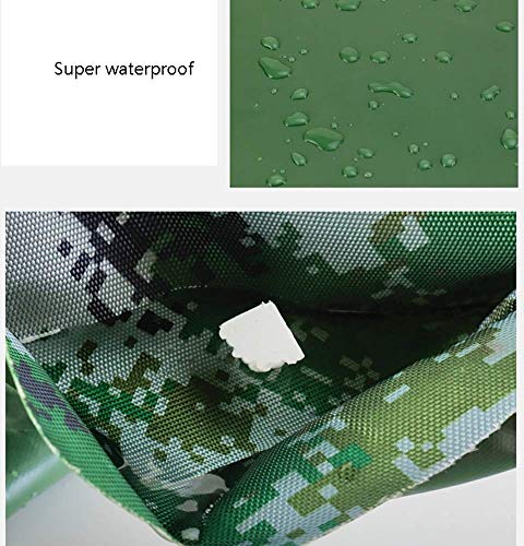 Lona Súper Impermeable 3x3m en verde oscuro para camping 4