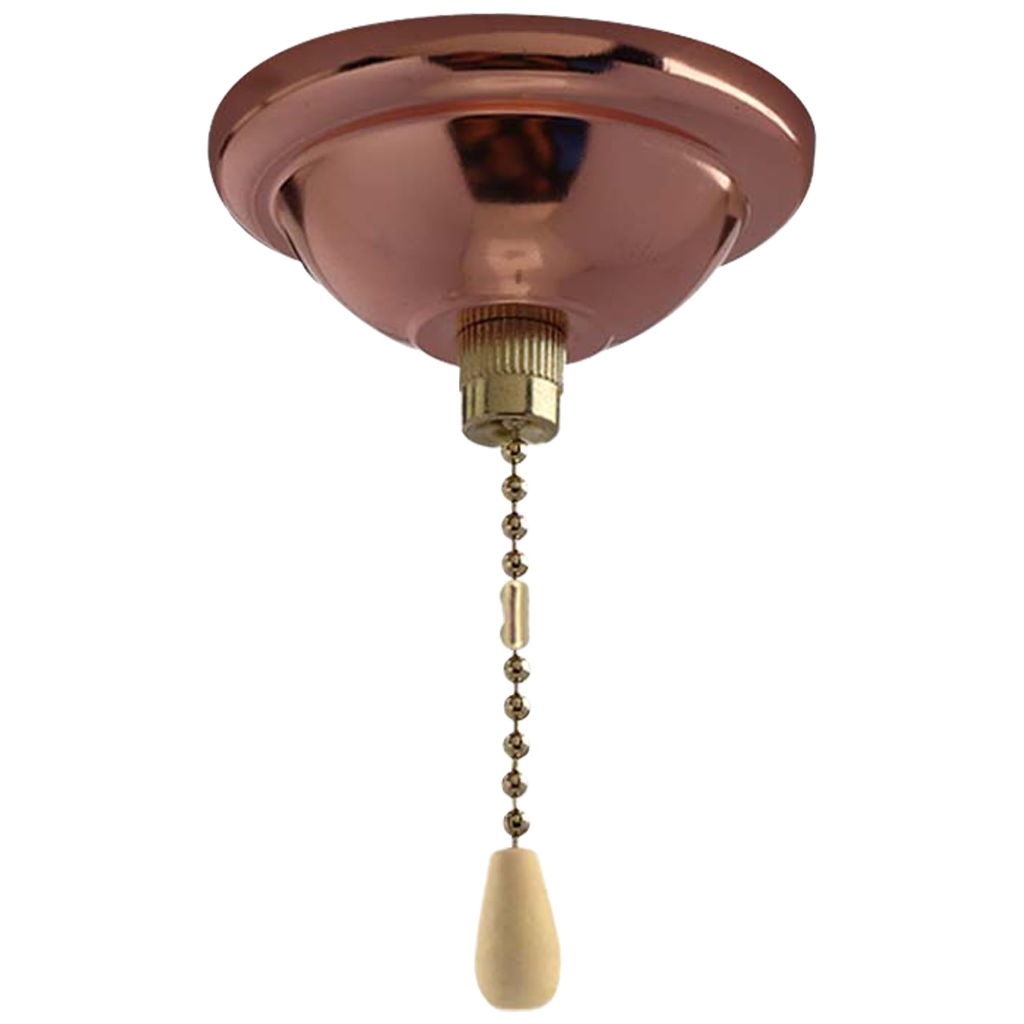 FSLiving Bathroom Lights Pull Cord and Fitting Kit,Antique Bathroom Light Switch with Ceiling Pendant Cord, Chain Length 150 cm for Ceiling Light Fan, Bathroom Lights PJ1006-RG