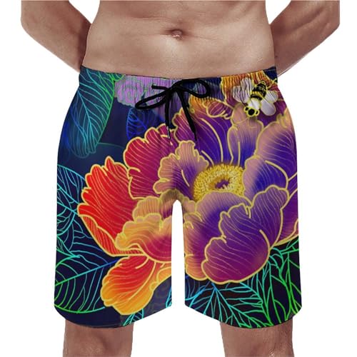Short de bain homme pivoine pour vos activités de plage et vacances