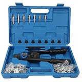 Pistola remachadora, Kit de pistola de tuerca de remache extraíble Tuerca automática Remachadora remachadora Herramienta manual ciega(10M)