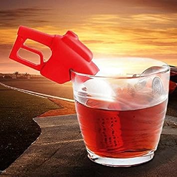 Re-Fuel Pump Tea Infuser Petrol Nozzle-Shaped for Added voom,Easily Rests on The Side of Your Mug. Dimension: 16x10x6 cm (1pc)