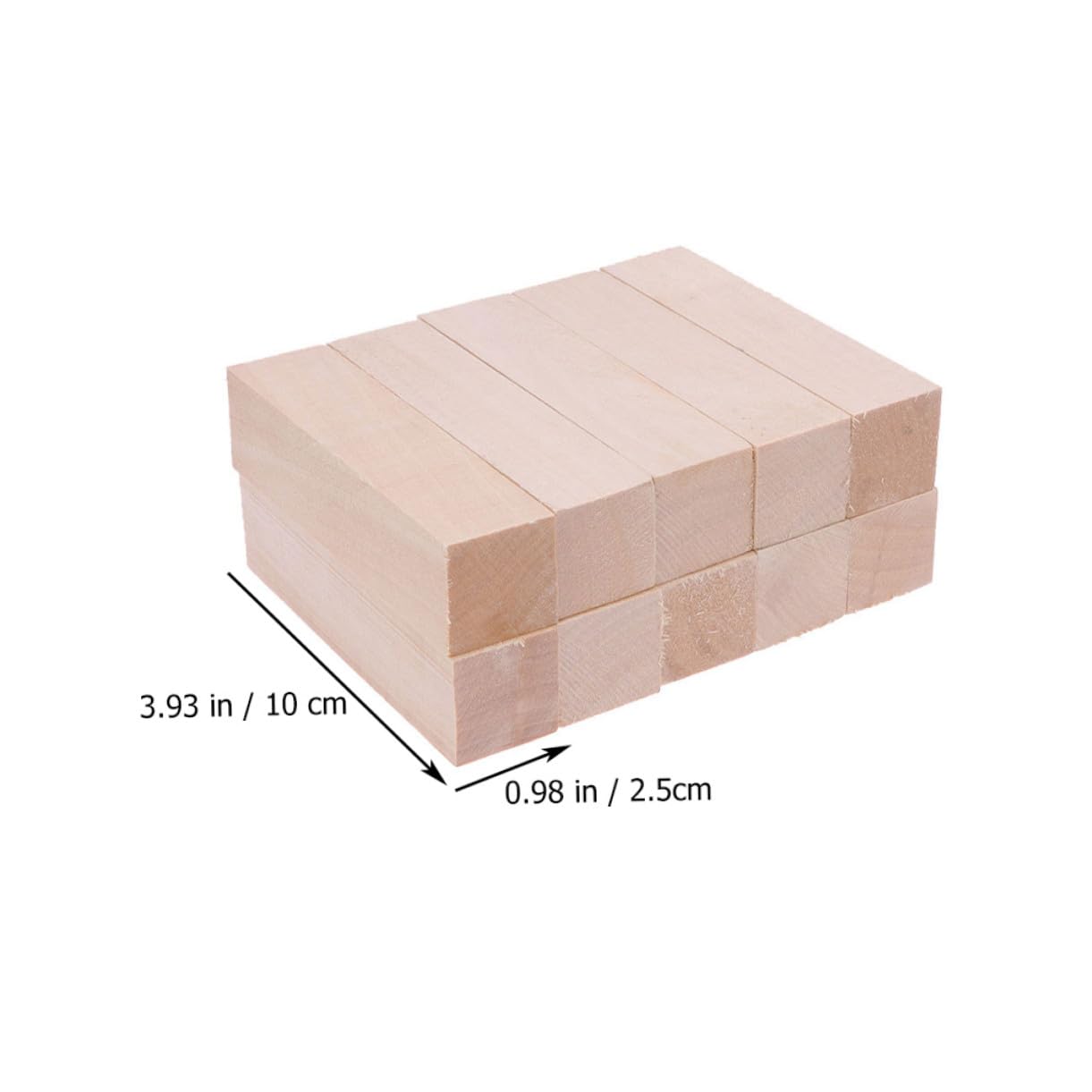 15 piezas Bloques de Madera sin Terminar para Tallar y Pintar Bloques de Madera de para Bricolaje y Manualidades