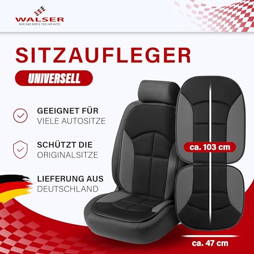 Walser Auto-Sitzaufleger Novara, Auto-Sitzauflage, Sitzschoner-PKW universal, Autositzschoner, Auto-Schutzunterlage, Sitzschoner-LKW schwarz/grau