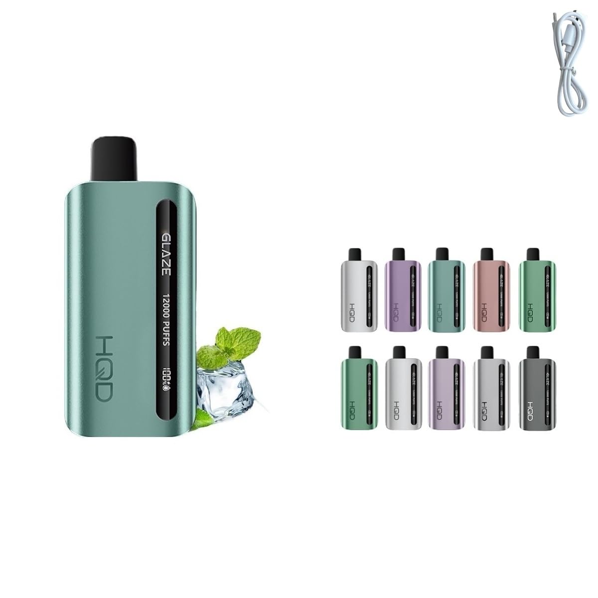 Amazon | HQD GLAZE 電子タバコ シーシャ 12000回吸引 18ml 大容量