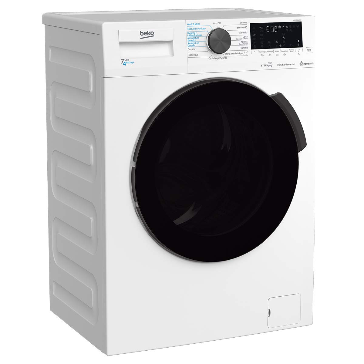 Beko Hte7726Xa-It Lavasciuga Slim A Vapore Steamcure, 7/4 Kg, 1400 Giri/Min, 15 Programmi, ‎50 x 60 x 84 cm, 64 Kg