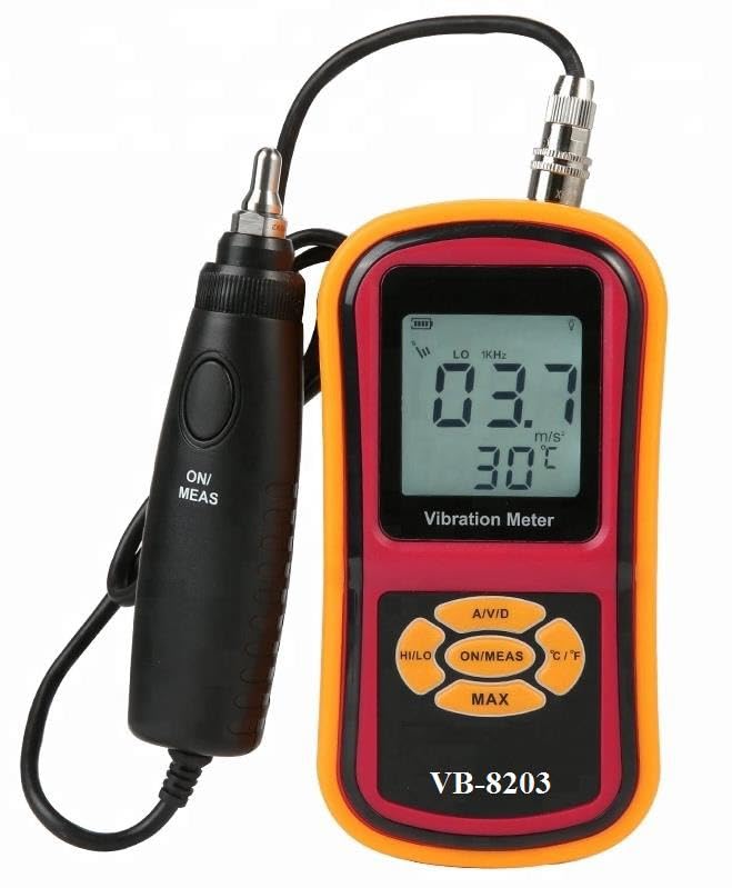Accuplus Portable LCD Vibration Analyzer Tester Meter Vibrometer Gauge Tester Analyzer 0.1-199.9m/s Vibration Tester Analyzer with S and L Probes for Mechanical Gearbox/Motors/Fans/Bearings-image-36