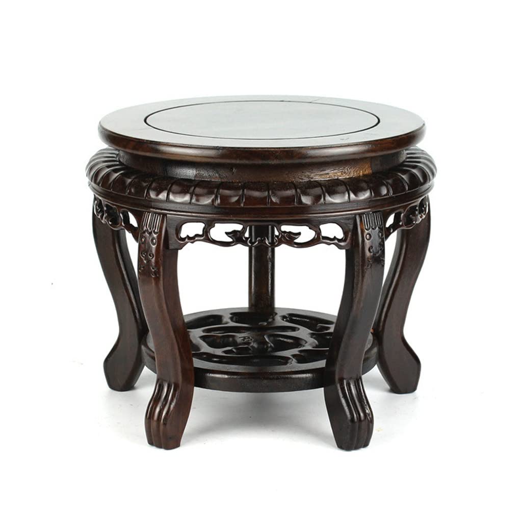 ADERFETBI Plant Pot Saucer Wooden Vase Base Home Jade Teapot Display Stand Living Room Bonsai Indoor Flower Pot Plant(S)