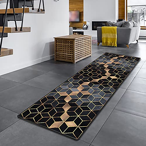 Amazpro Tapis de Passage 50x300cm, Tapis Moderne, Antidérapant Lavable Extra Doux Tapis Moderne Doux pour Intérieur Séjour Chambre Couloir Cover