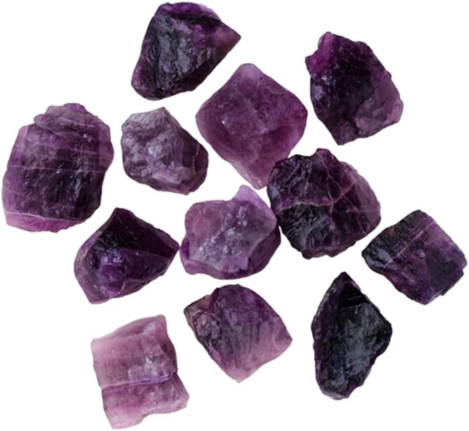 Purple Fluorite Crystal Rough Stone Crystals Aromatherapy Stone for, Decor,100g,3~5cm