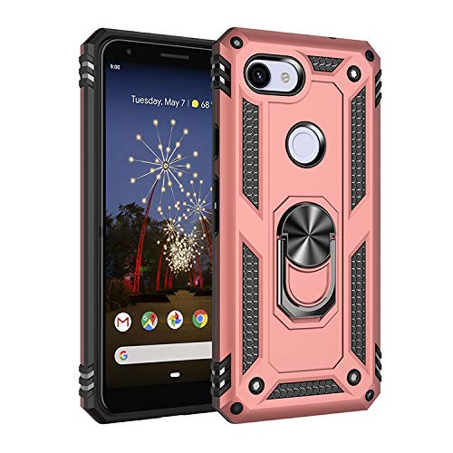 Google Pixel 3A 2019 Case with Ring Stand, Google Pixel 3A 2019 Shockproof Military Heavy Duty Shock Proof Protective Case Cover for Google Pixel 3A 2019