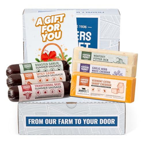 Farmers Market Gift Basket, Gluten Free, Keto, Paleo, Low Sodium, Low Sugar, Charcuterie Board, Father's Day Meat and Cheese Gift Baskets, Classic Assortment