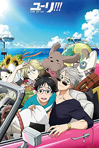 POSTER STOP ONLINE Yuri On Ice - Manga/Anime TV Show Poster Print (The Cast in Car) (Size 24' x 36')