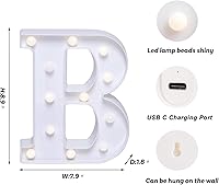 Vista 67 de Foaky LED Letter Lights Sign Marquee Light Up Letters Sign for Night Light Wedding/Birthday Party Battery Powered Christmas Lamp Home Bar