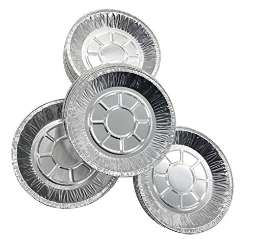 Premium 6" Aluminum Foil Pie Pans 50pcs/set. Disposable Tin Plates for Pies Tart Quiche