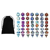 Juego de dados poliédricos D4 D20 con bolsa para juegos de mesa DND, enseñanza de matemáticas