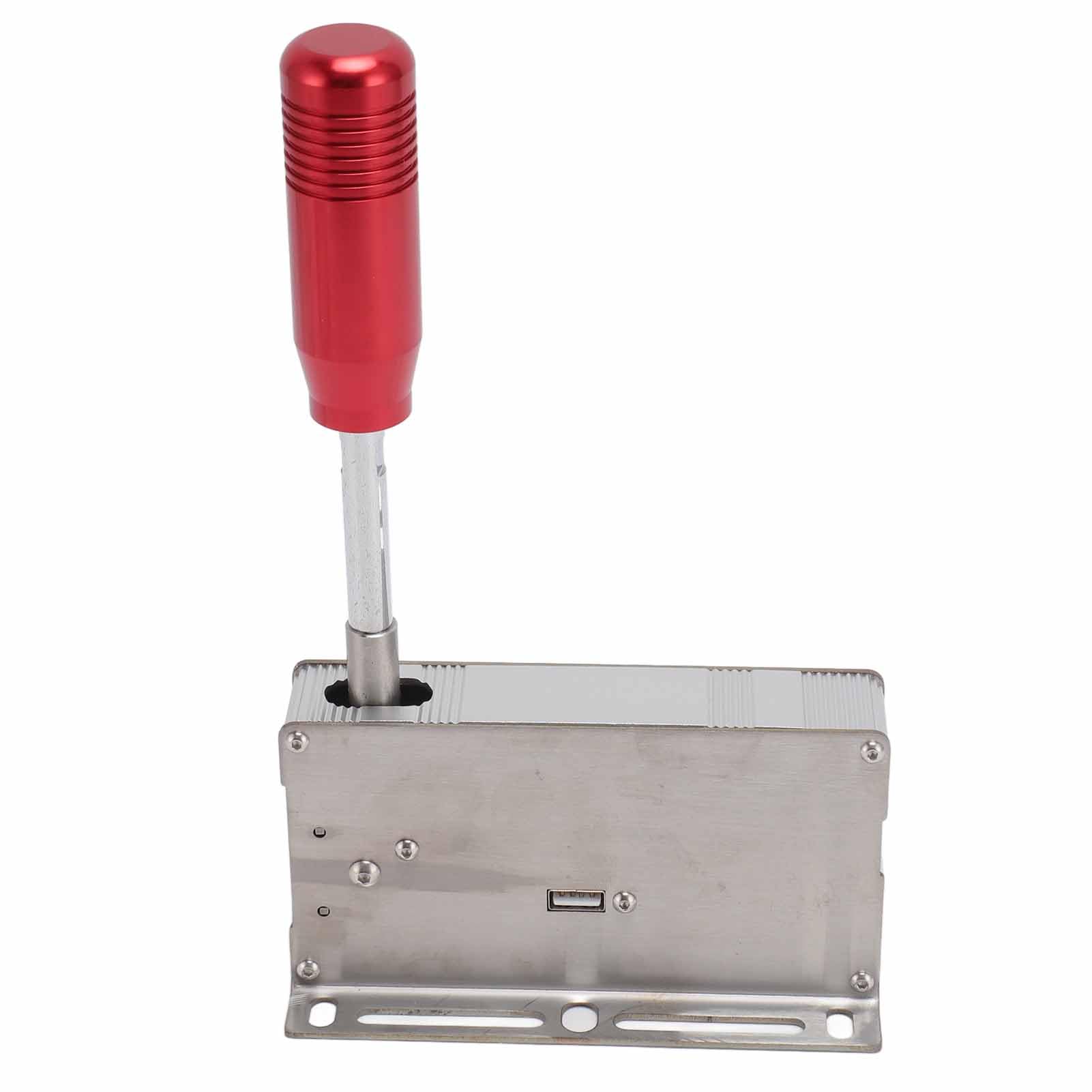 Sekwencyjna Dźwignia Zmiany Biegów USB, Wtyczka USB i Funkcja M8 Gwint PC Sim Racing Shifter, Dźwignia Zmiany Biegów do Komputera PC z Kablem o Długości 150 Cm do T300 T500 TMX (czerwony)