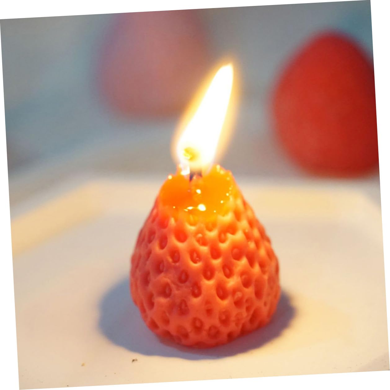 Cabilock 9 Candele Profumate alla Fragola Lumini Decorativi Rosso Intenso per Feste Matrimoni e Regali Set di Candele Artigianali Fragranza Leggera Atmosfera Calda e Rilassante per