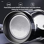 Moka Pot Crystal Glass Top, 6 Cup Stovetop Espresso Maker, Stainless Steel Coffee Maker, Classic Italian and Cuban Coffee Percolator, Induction Espresso Maker, Silver - Image 5