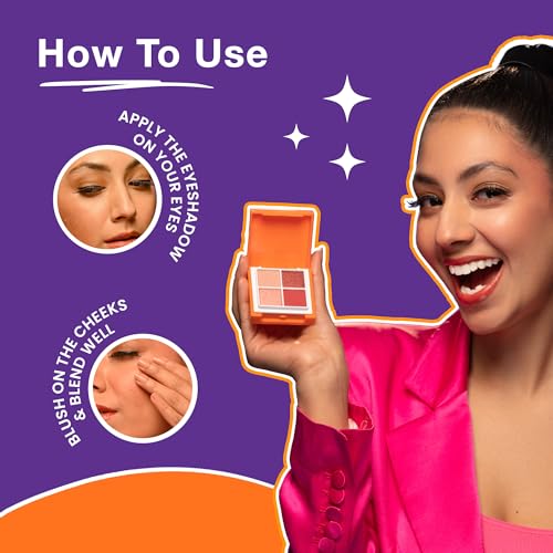 Swiss Beauty Craze 2 in 1 Eyeshadow and Blusher Palette with mirror | With Matte and Shimmer highly pigmented Shades | Shade- Rose Party, 7g - Image 3