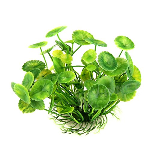 NiceButy Kunststoff Aquarienpflanzen Fish Tank Dekoration künstliche Wasserpflanze Aquarium Ornamente Dekor # Lotus # Grün
