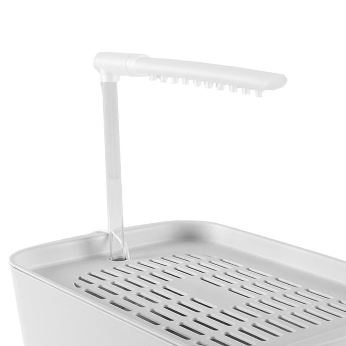 Alide Baignoire pour oiseaux, cycle d'eau automatique avec plusieurs robinets, baignoire douche multifonction pour perroquets, baignoire douche électrique USB pour oiseaux, blanche