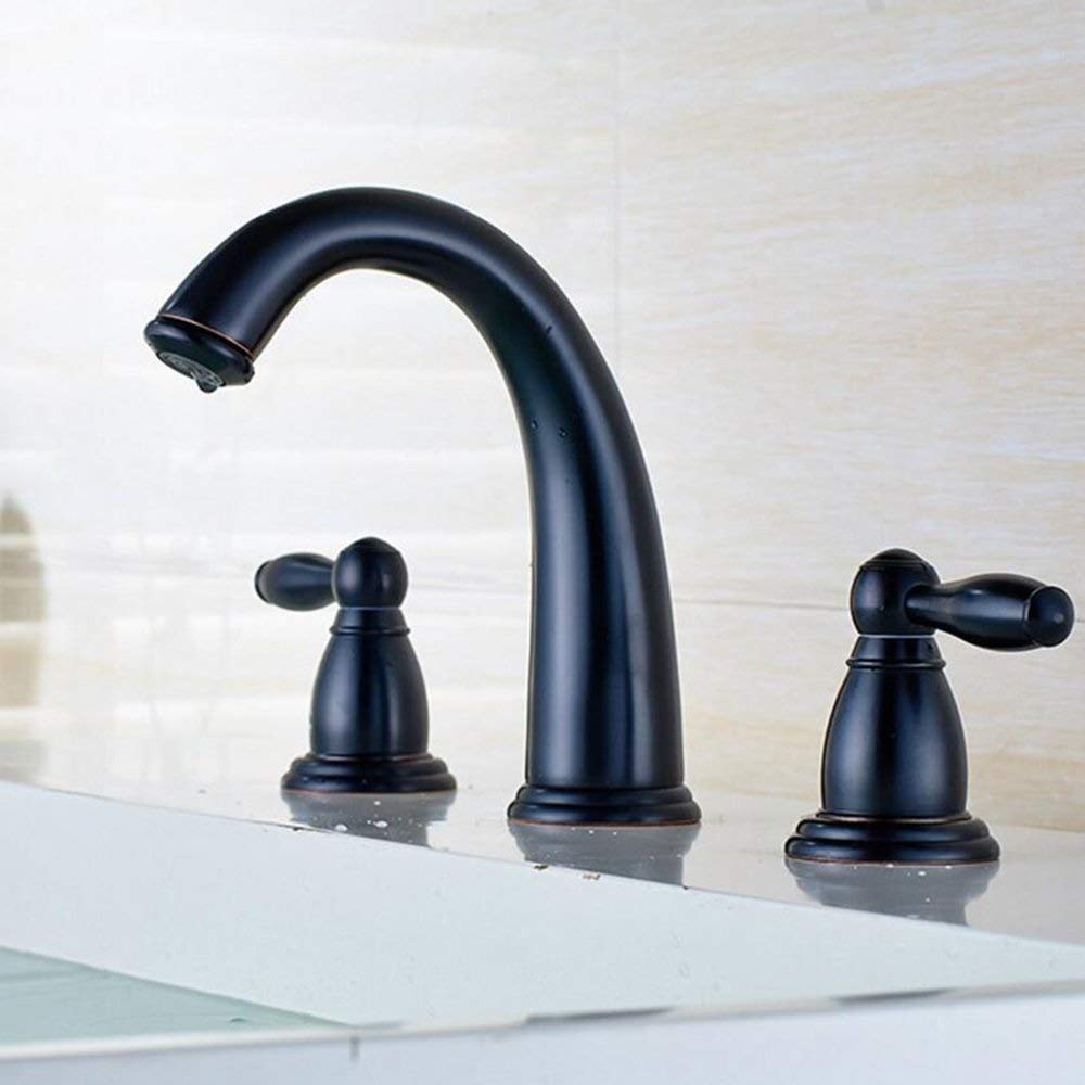 Robinet de cuisine à 3 trous et mitigeur de lavabo vertical eau chaude/froide