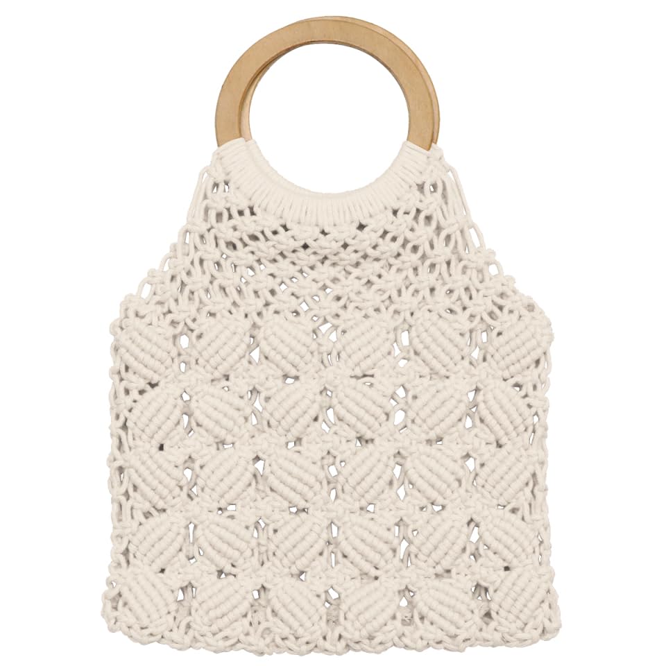 Bolso tote tejido de algodón para mujer de minkissy