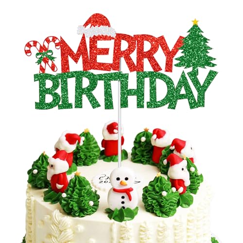 BEISHIDA Merry Birthday Cake Topper and...