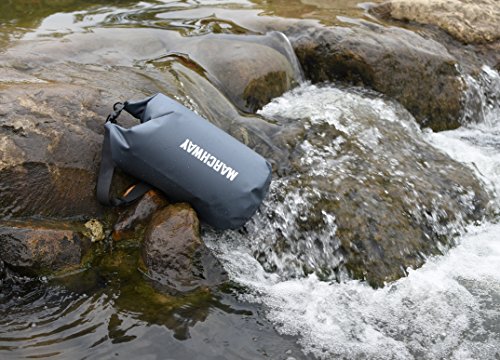 Marchway Floating Waterproof Dry Bag Backpack 5L/10L/20L/30L/40L, Roll Top Pack Sack Keeps Gear Dry For Kayaking, Rafting, Boating, Swimming, Camping, Hiking, Beach, Fishing (Grey, 20L) #TOP5