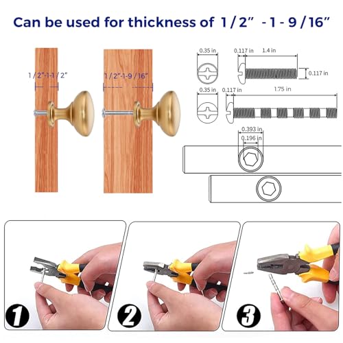 Image of Ravinte 50 Pack Kitchen Cabinet Knobs and Drawer Pulls - Champagne Bronze Door Handles for Dresser Drawers