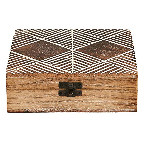 Wood Jewelry Box Organizer - Shabby Chic White Vintage Handmade Keepsake Rustic Wooden Jewelry Box For Girls Women - Trinket Memory Box For Ring Bracelet Watch Necklace Earring And Accessories #TOP1