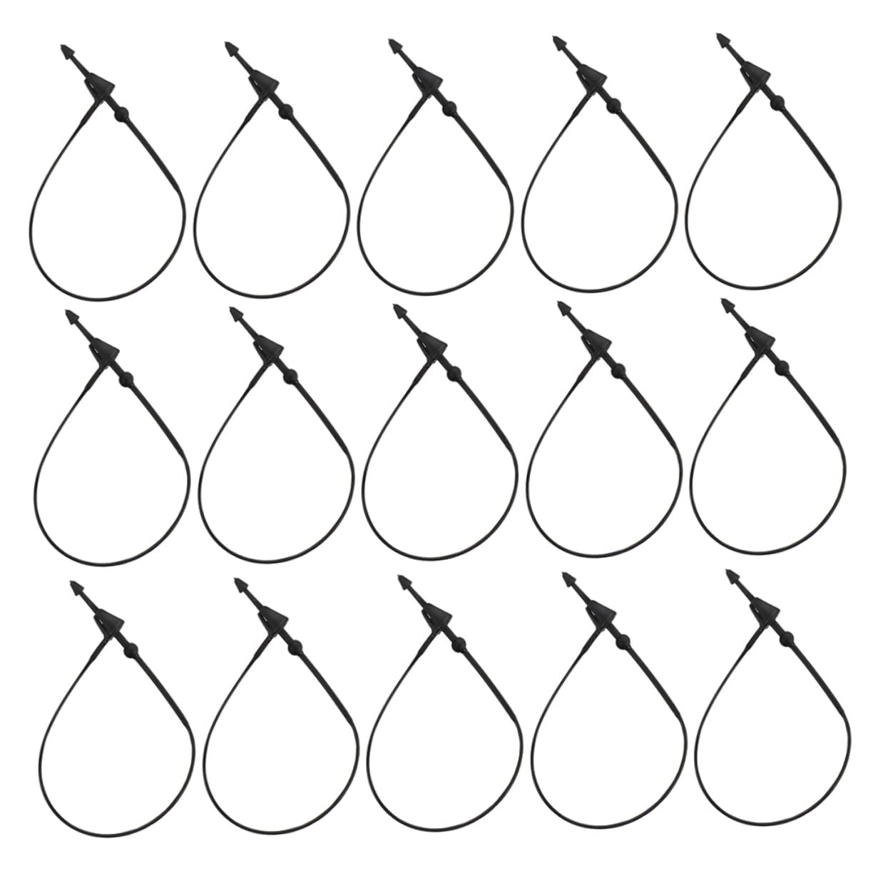 KICHOUSE 5000pcs Plastic Sling Adjustable Tie Fasteners Tag Fasteners Prong Fasteners Paper Tagging Fasteners Clothing Fasteners Tag Tag Fastener Hook Ties Plastic Tag Fastener Black