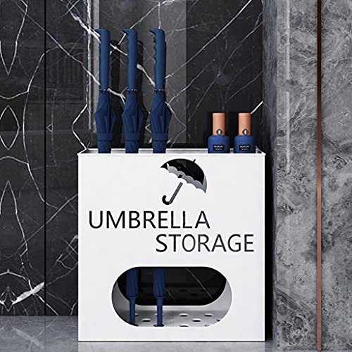 Support en métal blanc : la solution pour déplacer et ranger 22 parapluies - 6