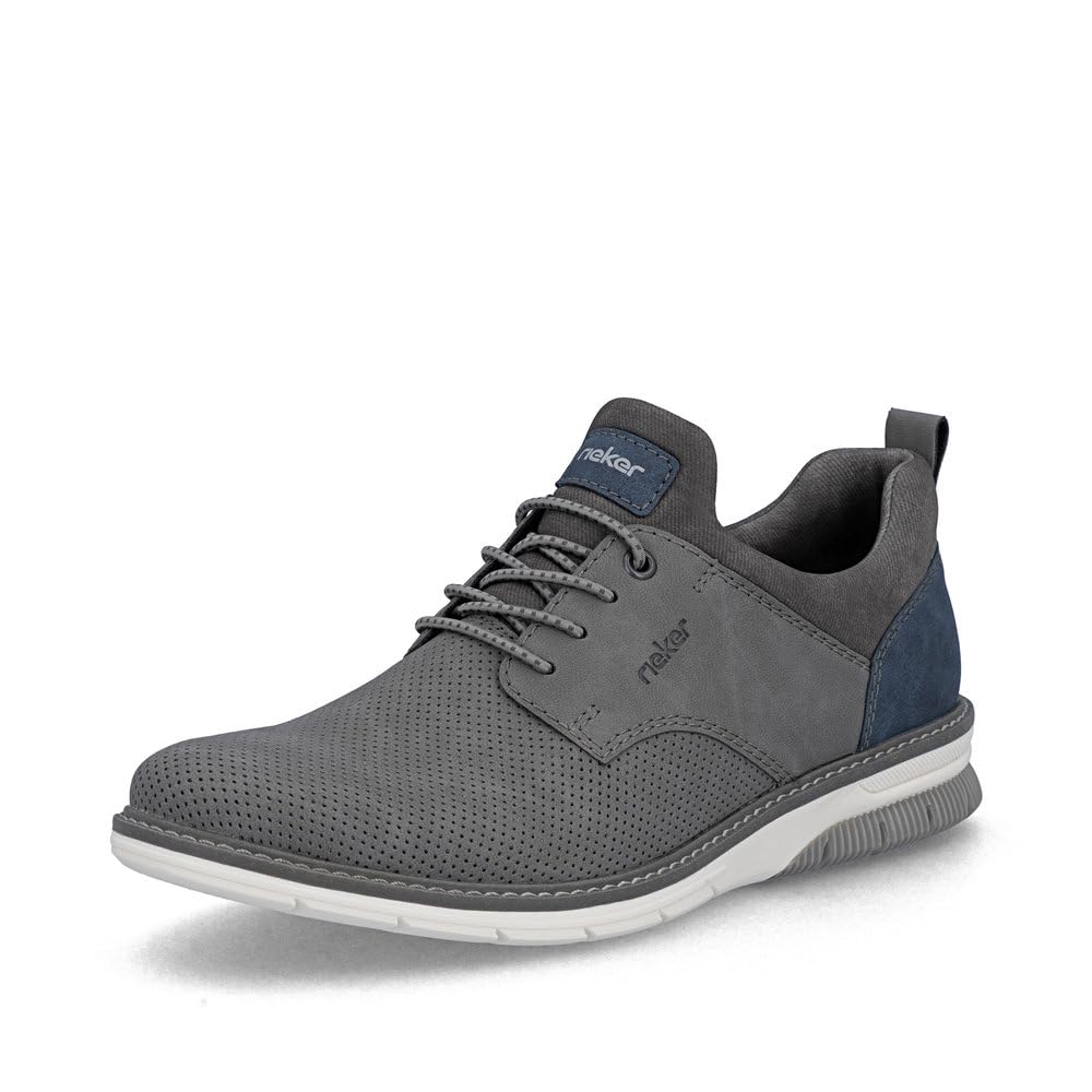 Rieker Herren Slip-On Sneaker 14450, Männer Halbschuhe,Laufschuhe,straßenschuhe,Strassenschuhe,Sportschuhe,Freizeitschuhe,grau (42),43 EU / 9 UK