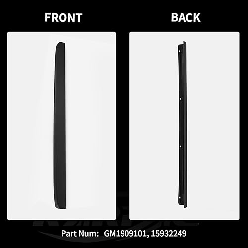 Miniatura 7 de KARPAL Tapa de alerón de moldura para portón trasero, protector superior compatible con Chevy Silverado GMC Sierra 1999-2006, repuesto GM1909101,