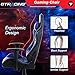 GTRACING Gaming Chair Racing Office Computer Game Desk Chair Ergonomic Backrest and Seat Height Adjustment Swivel Rocker with Headrest and Lumbar Pillow E-Sports Chair Black (Blue)